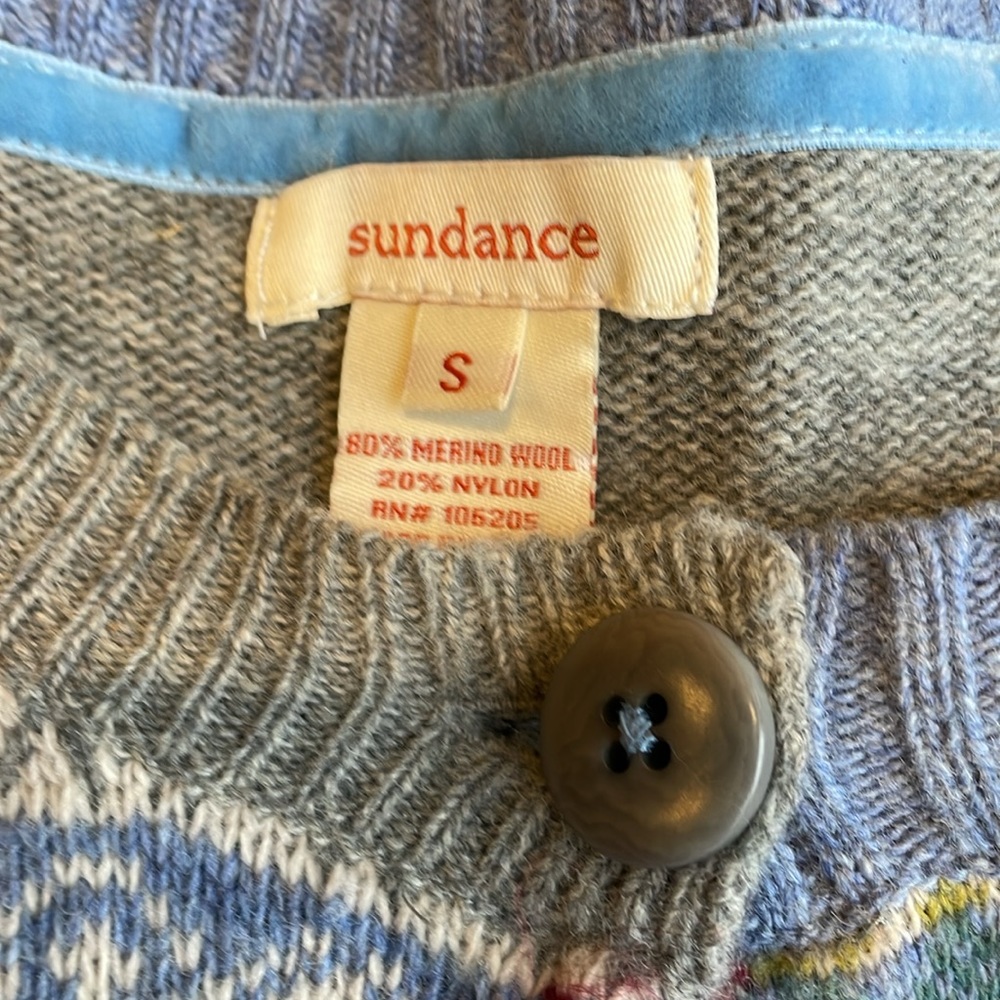 Sundance Fair Aisle Patchwork Wool Duster Cardigan - image 2